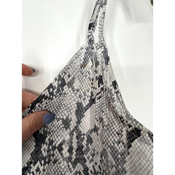 Frame snake print silk tank top S - Picture 5 of 6